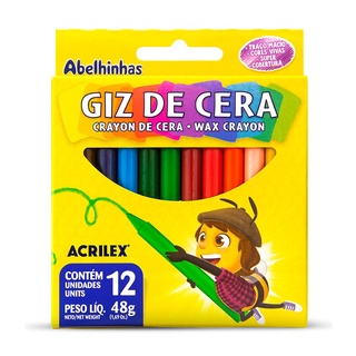 Gis De Cera Retratil Twist 12 cores Acrilex