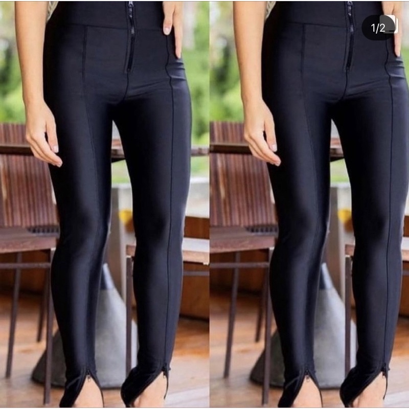 Calça Legging Feminina Prada Skinny Zíper Tratorado Aruba - 23. Cappuccino  - Kafifa Fashion - Sapatos femininos que você vai amar!