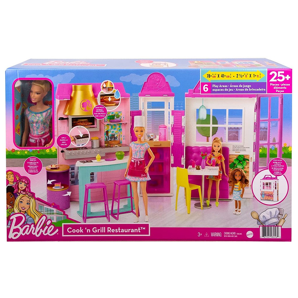 Barbie Casa 2 Andares Malibu House Férias 6 Cômodos Mattel