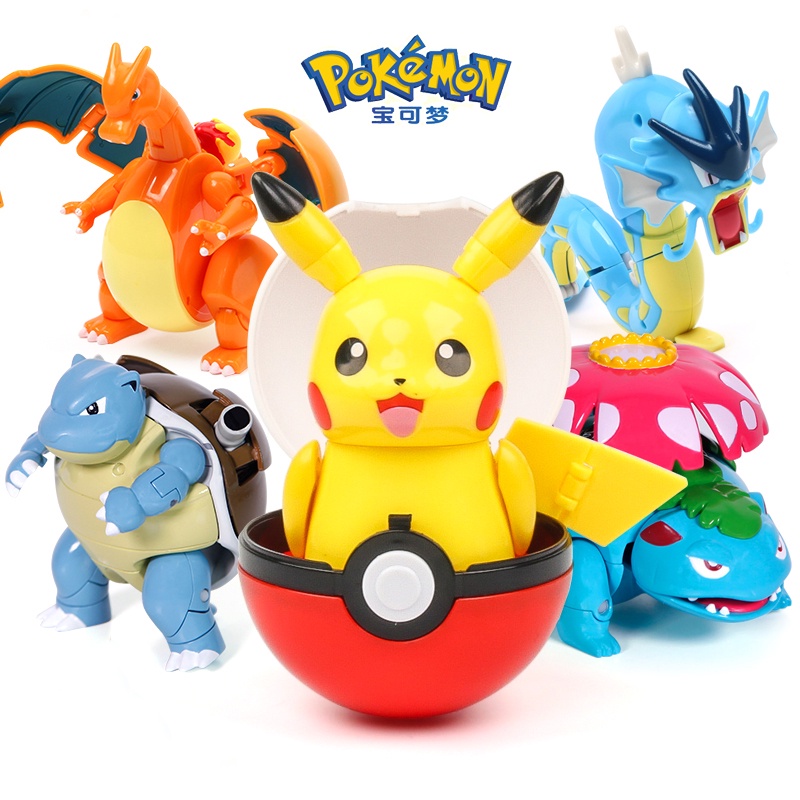 Brinquedo Pokebola Pokémon Pikachu Bulbasaur Ataque Surpresa em