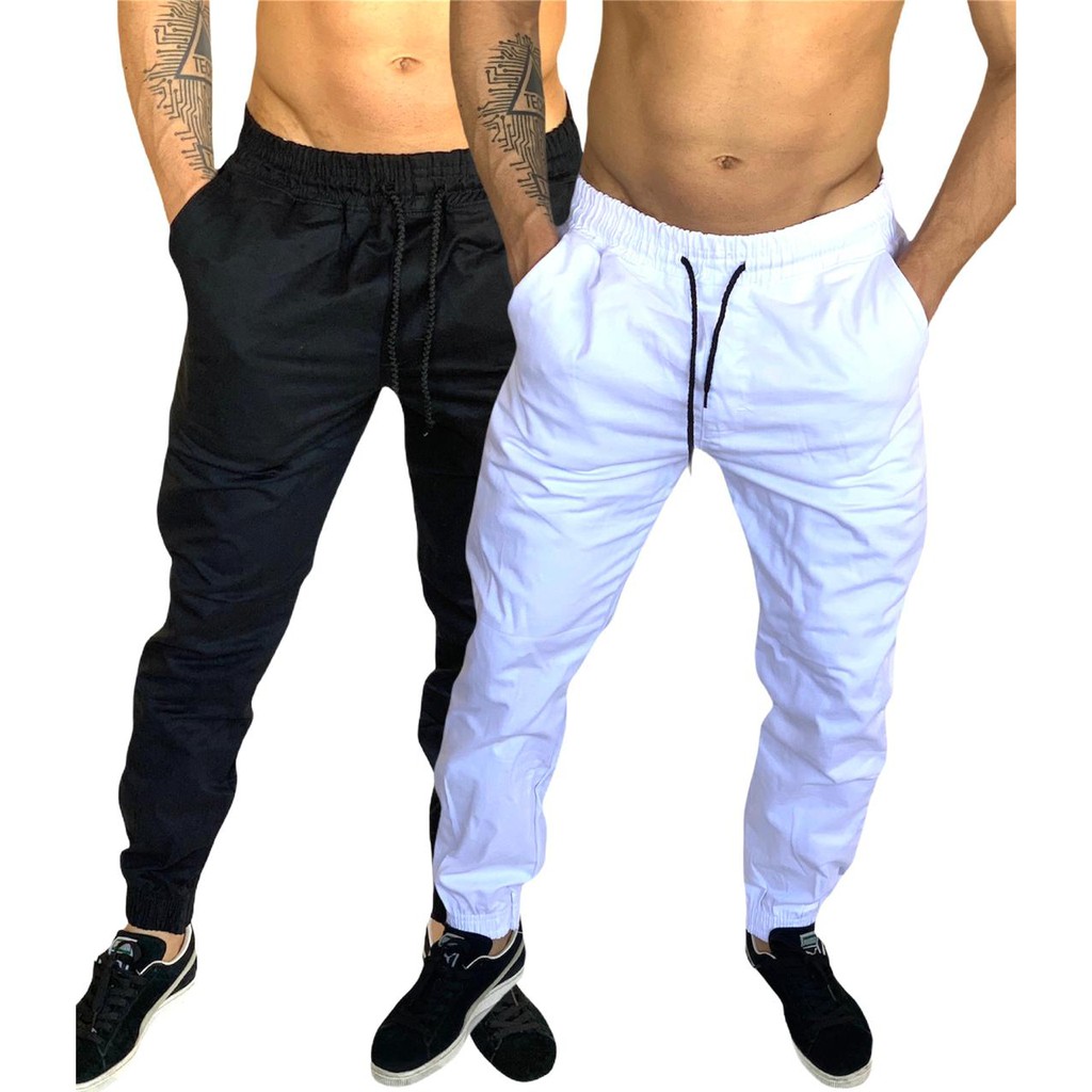 Calça preta hot sale e branca masculina