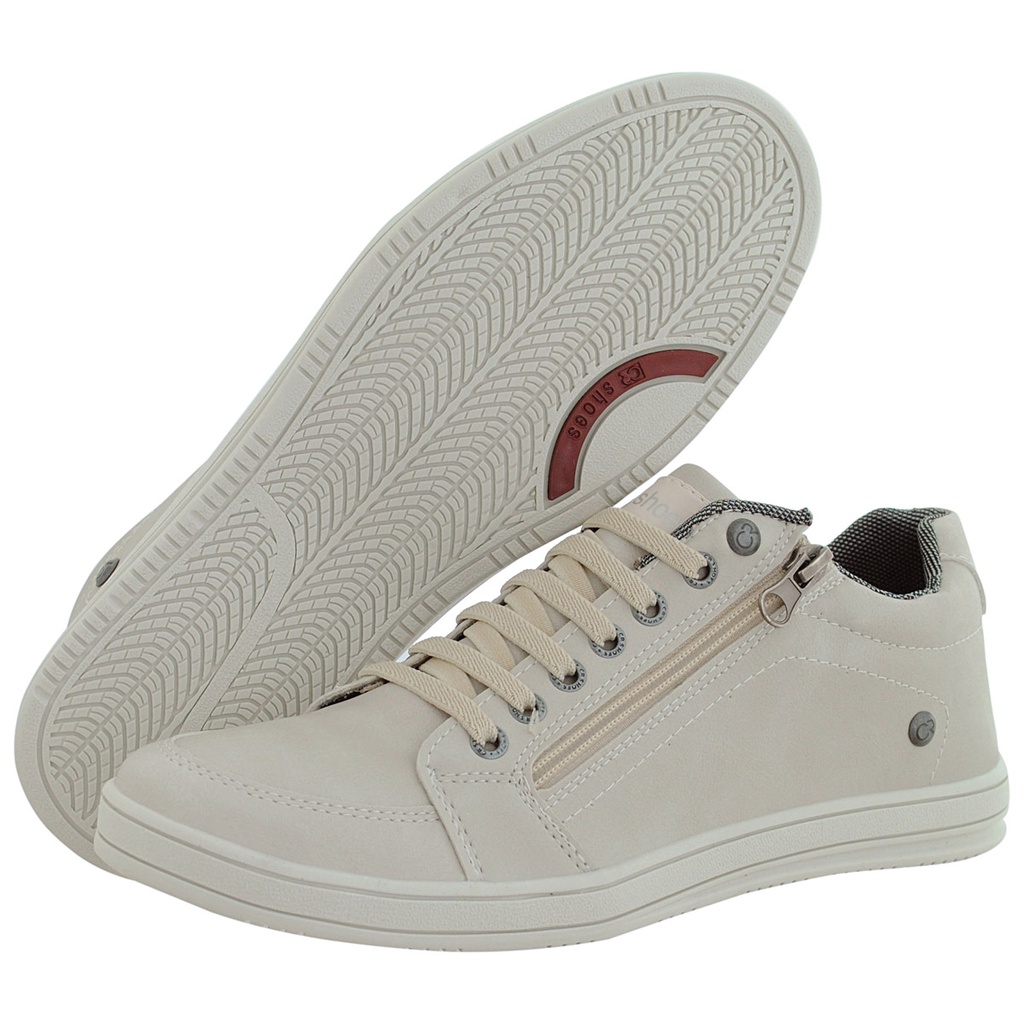 Sapatênis Casual Masculino Com Ziper Lateral Crshoes 1427