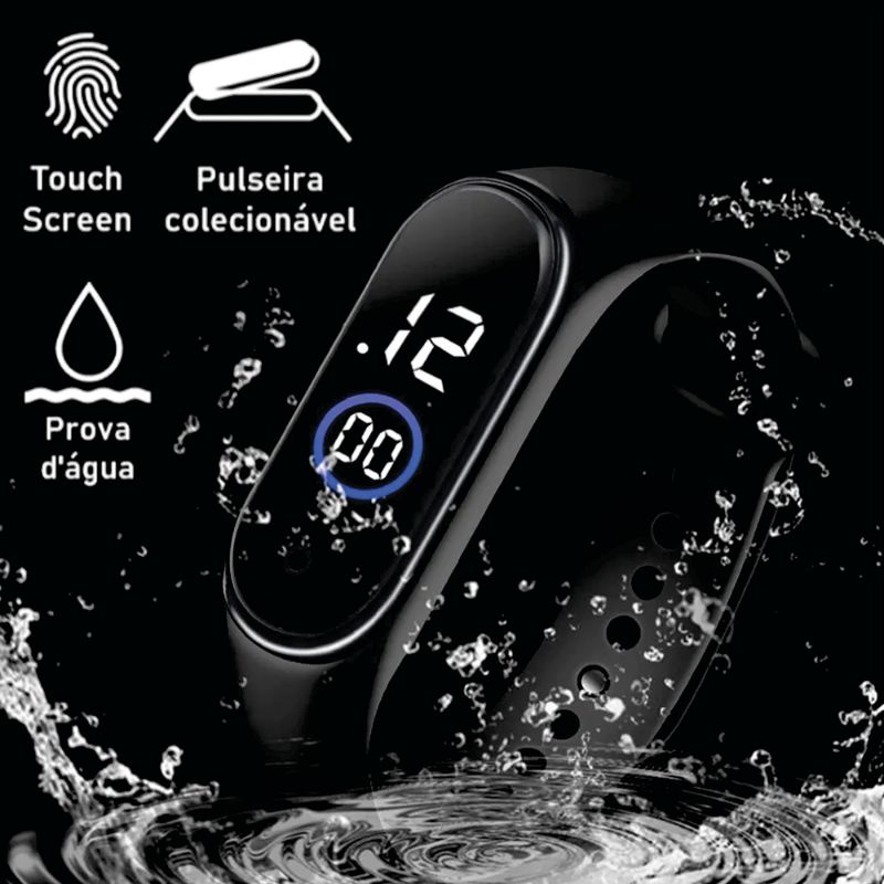Relógio Digital led Academia Exercícios a Prova D'Agua Resistente ...