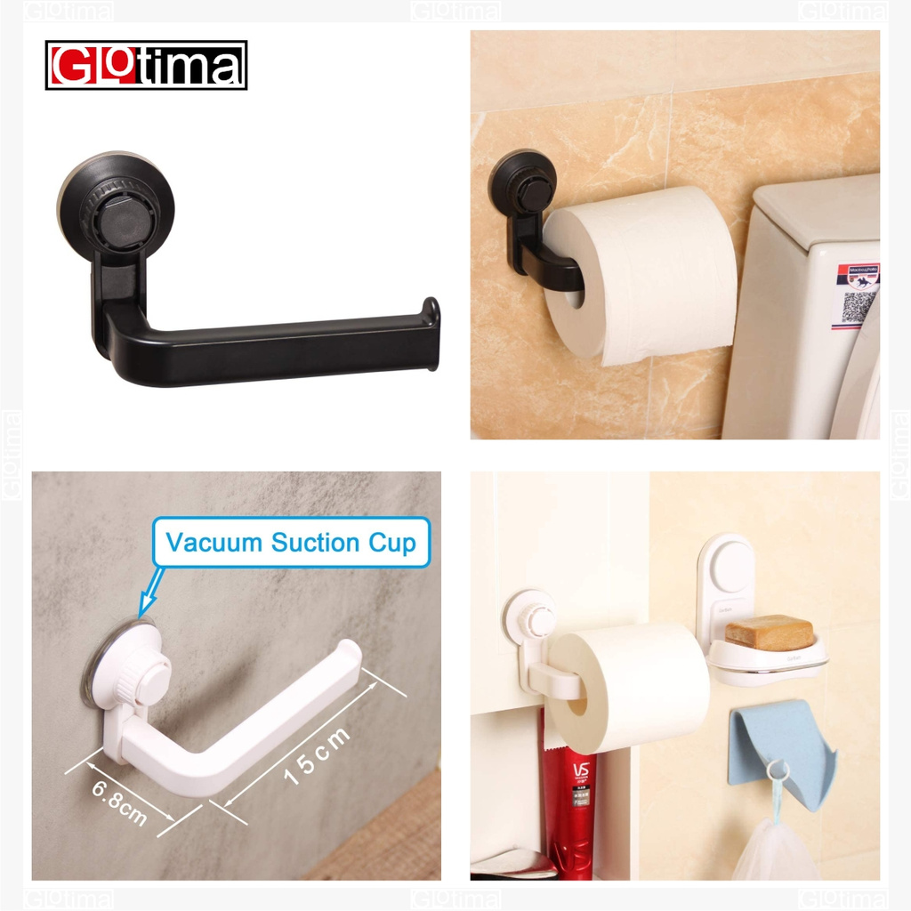 Wall Mounted Suction Cup Plastic Bathroom Toilet Paper Holder With Cover  Porta Papel Higienico Bathroom Accessories