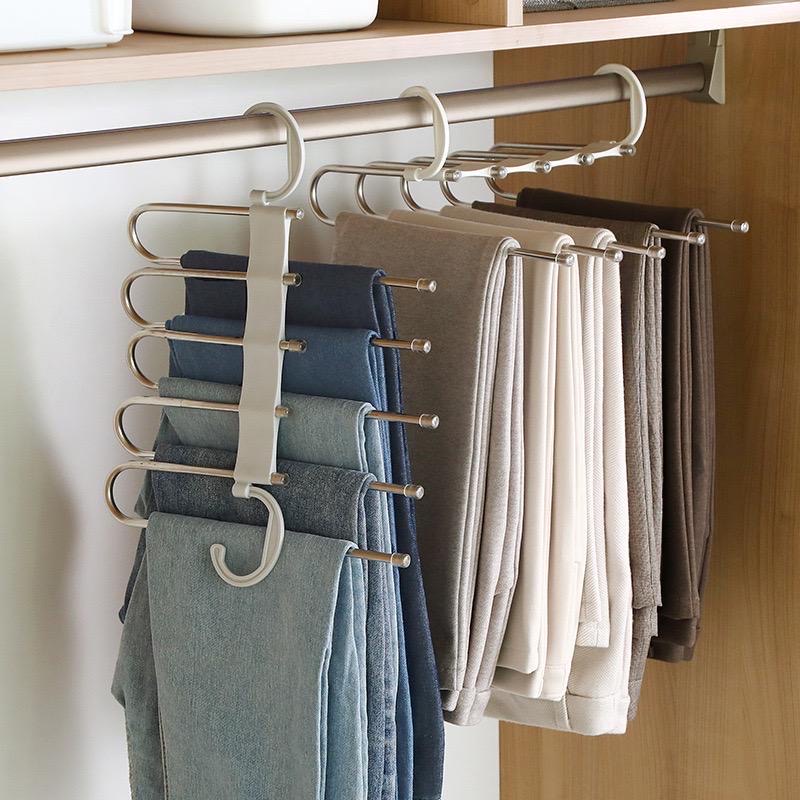 Cabides Organizador Dobrável Calças Multiuso Inox