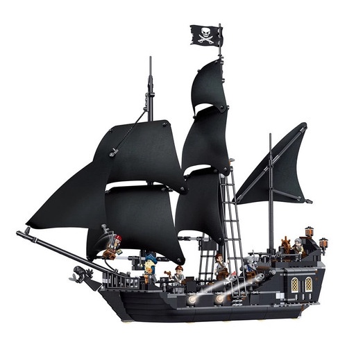 Barco Pirata Bloco De Montar Navio Pérola Negra 875 Peças
