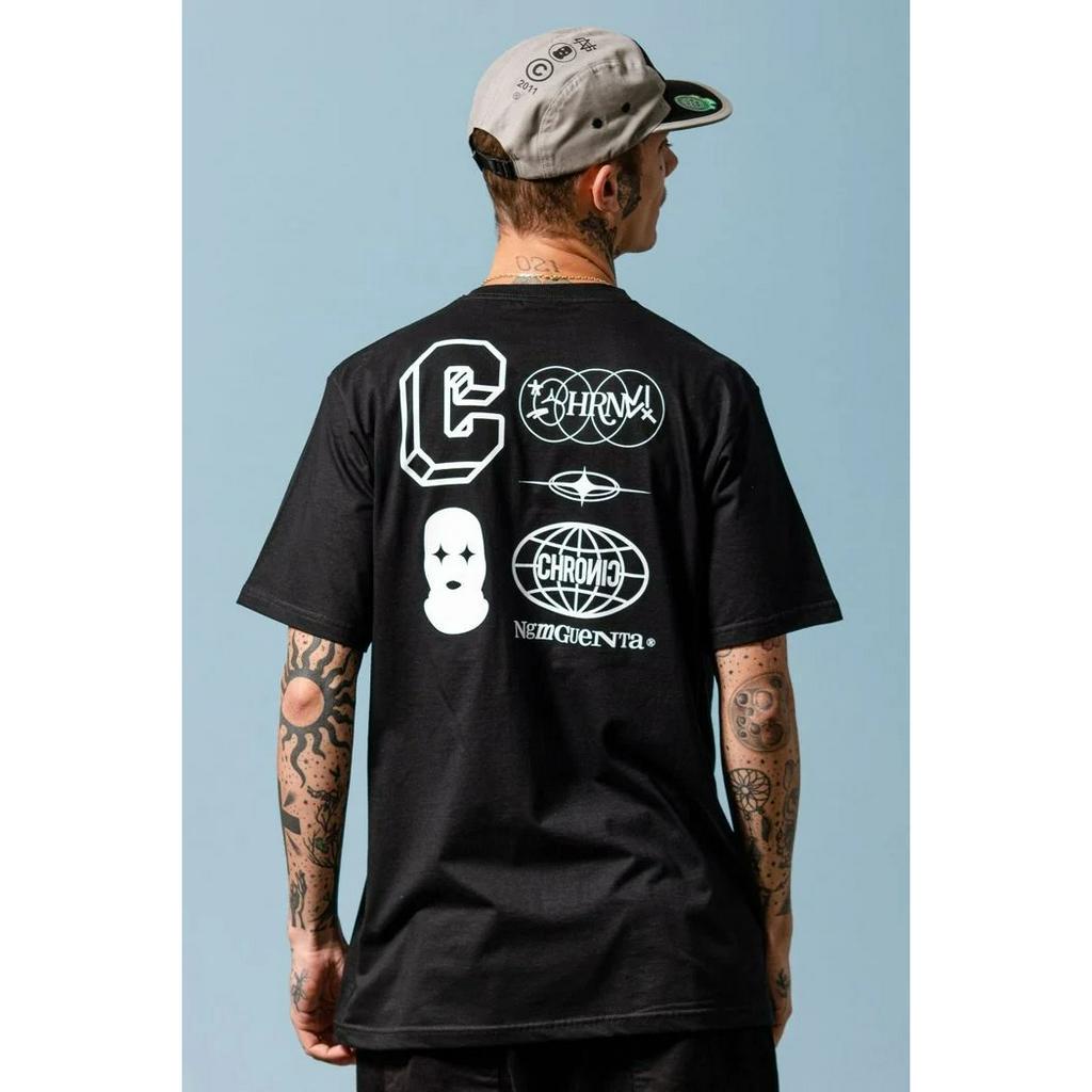 Camiseta Chronic Unissex Gola Redonda Chronic Símbolos 3405 - Acompanha Adesivos
