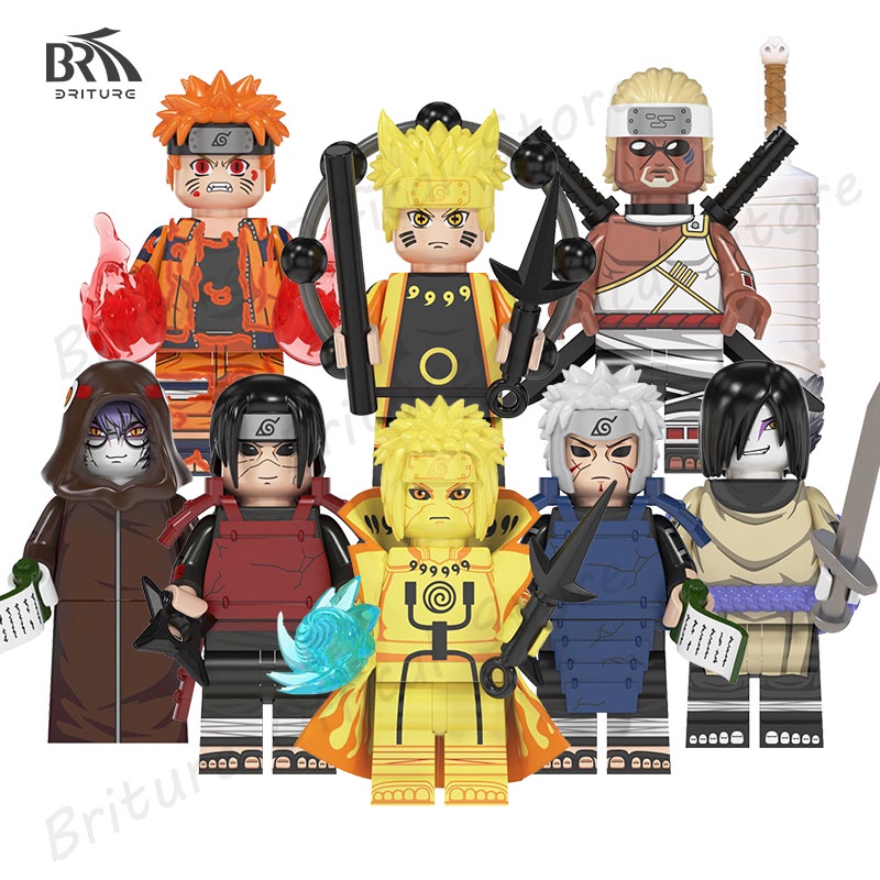 Anime lego Uzumaki naruto Mini Figuras Brinquedos Hashirama Madara Tobirama  Minato Hiruzen Japonês Dos Desenhos Animados Blocos De Construção De -  Corre Que Ta Baratinho