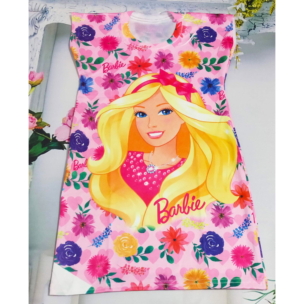 Vestido Barbie cachorro trapézio infantil