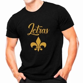 Camiseta Preta com Dourado Profissões - Letras -Faculdade