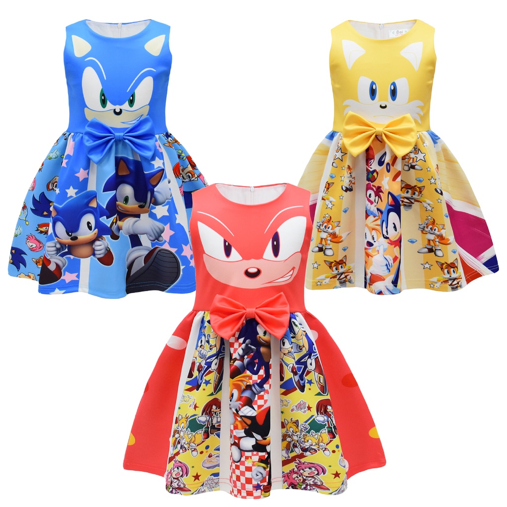 Fantasia Sonic Rosa Infantil Vestido Amy Rose Com Máscara P 2-4