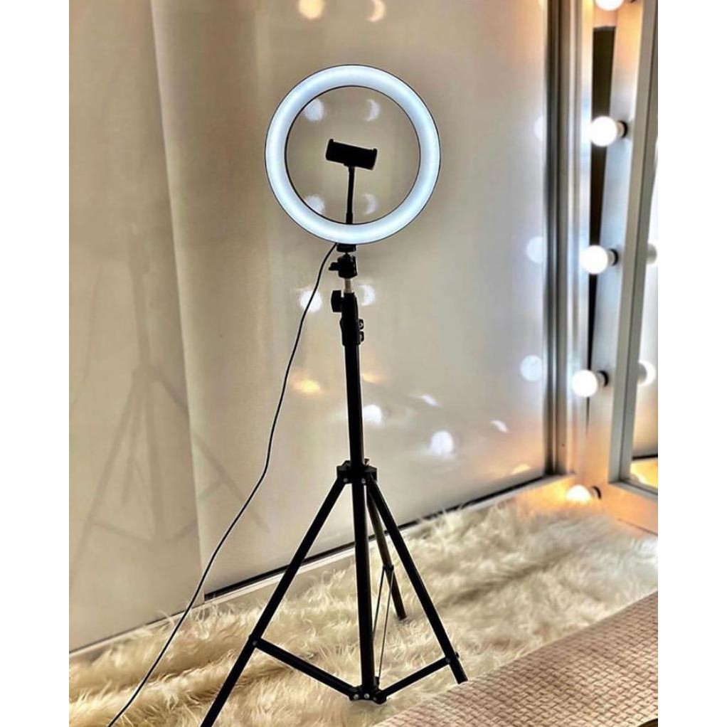 Ring Light – Tripé Suporte para 1 Telemóvel 36cm Diâmetro