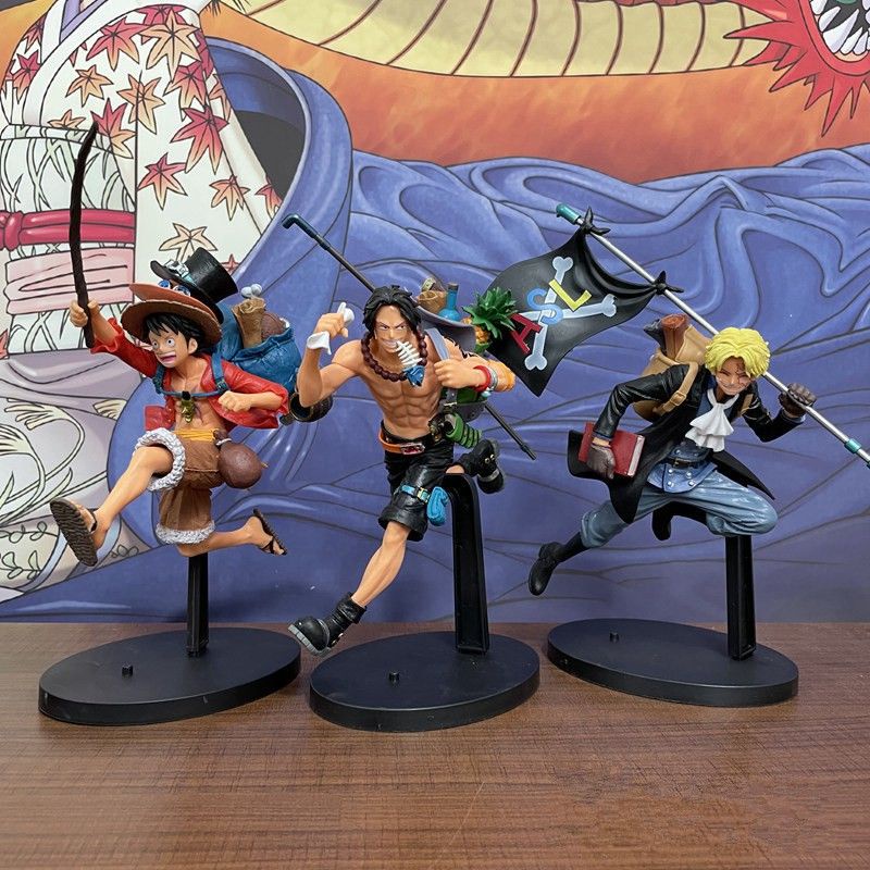 Action Figure - Kit 2 Akuma no mi (Gomu - Goro) - One Piece - Anime Figure  - Mangá - Colecionavel de anime - Otaku - Luffy - Figuras de ação 