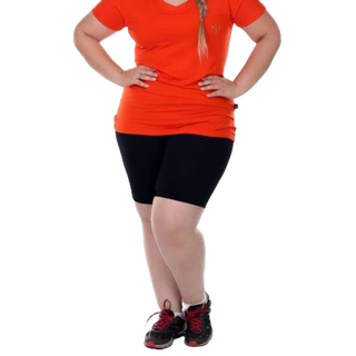 Bermuda Suplex Feminina Plus Size ciclista Fitnes