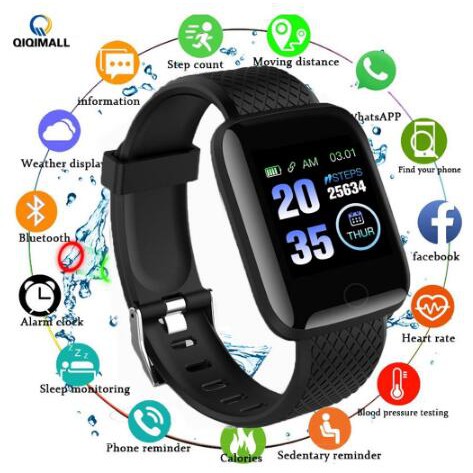 Relógio Inteligente/Smartwatch 116Plus À Prova D'água IP67 D13/Batimentos Cardíacos/Pressão Sanguínea