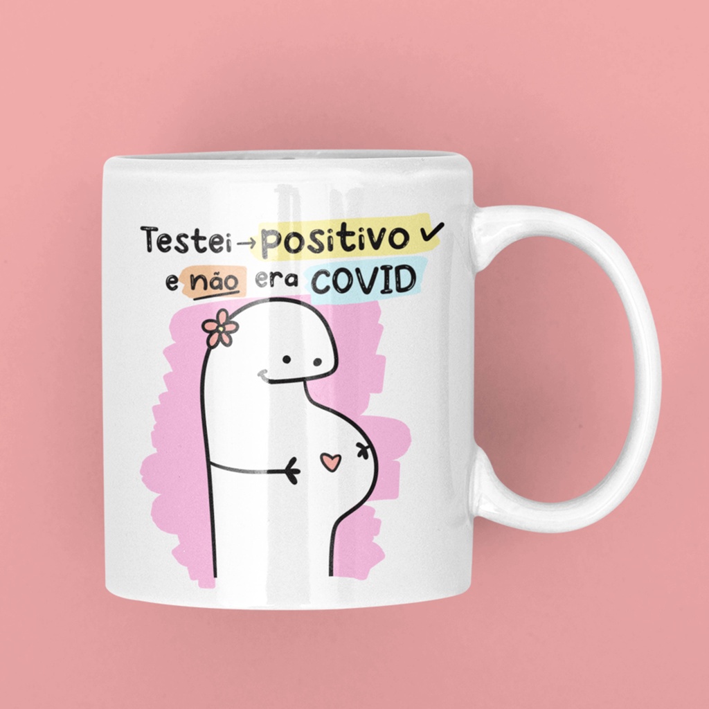 1 Camiseta Bonequinho Flork Meme Testei Positivo e não era Camisa