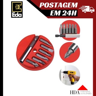 Kit Ponteira Parafusadeira Bits P/ Furadeira 7 Peças Eda