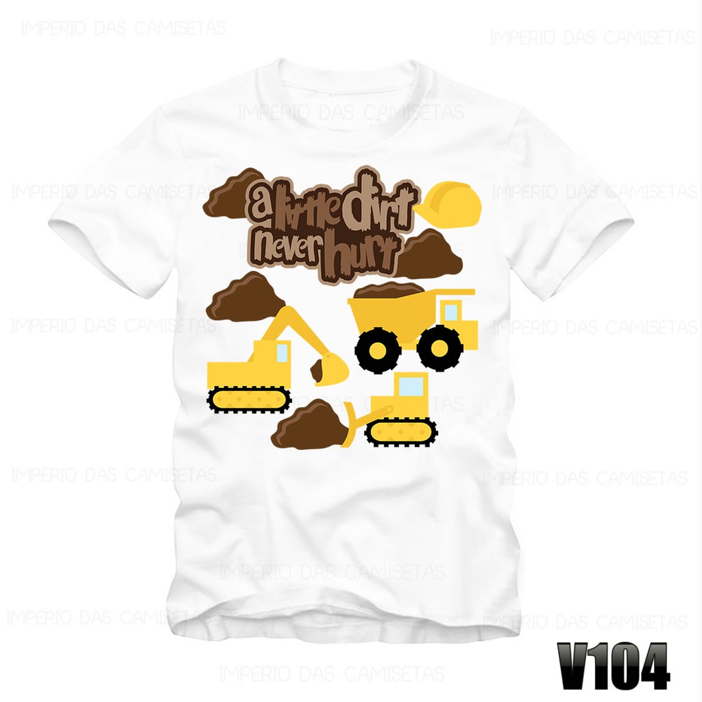 Camiseta Infantil Estampa Trator Manga Curta