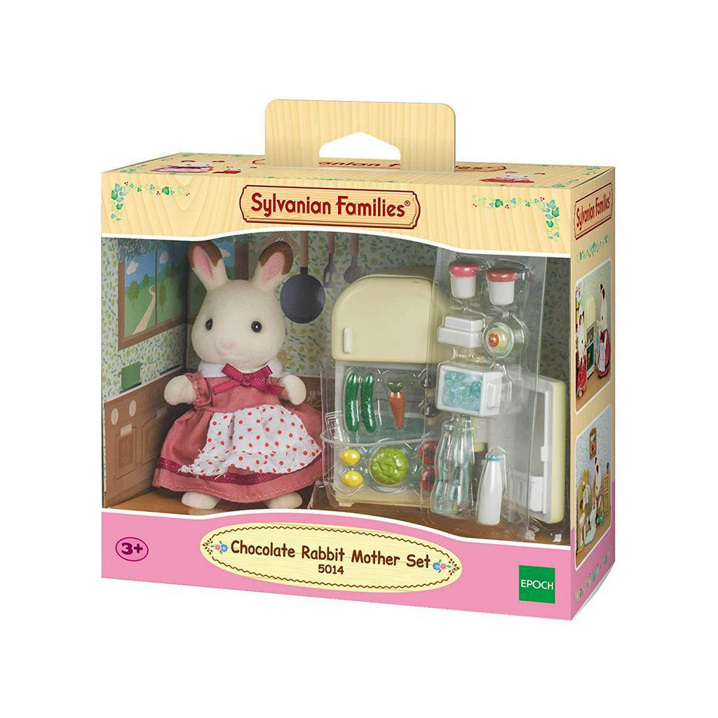 SYLVANIAN FAMILIES MAE COELHO CHOCOLATE E GELADEIRA 5014