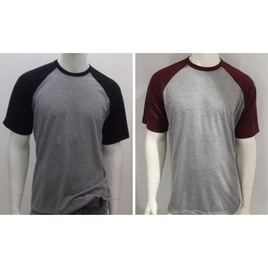 Camiseta raglan cinza mescla de qualidade 100%poliéster gramatura 165 ...