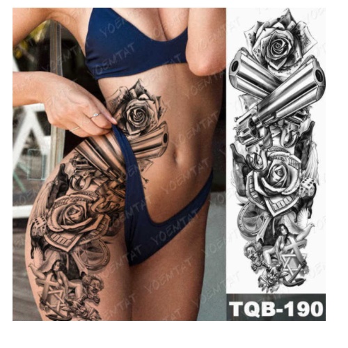 Em promoção! Impermeável Da Etiqueta Temporária Tatuagem Linha De Cavalo  Flor Tatuagens De Leão Crânio índios Xamã Arte No Corpo, Braço Falsa Tatoo  Mulheres Homens