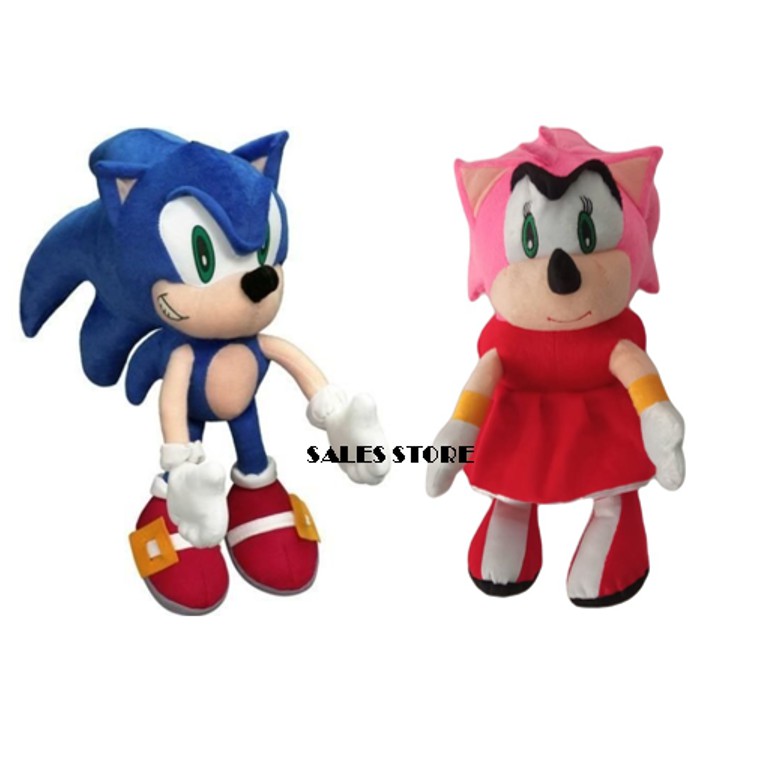 Combo Sonic e Amy Rose De Pelúcia 50cm exclusivo promoção dia das crianças!