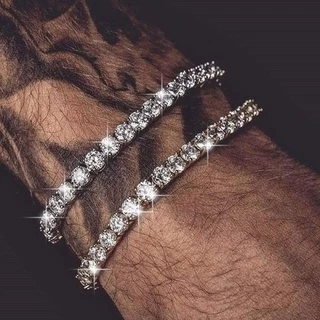 pulseira ice strass moda hype drip hiphop prata prateada luxo rap mc com 1 volta
