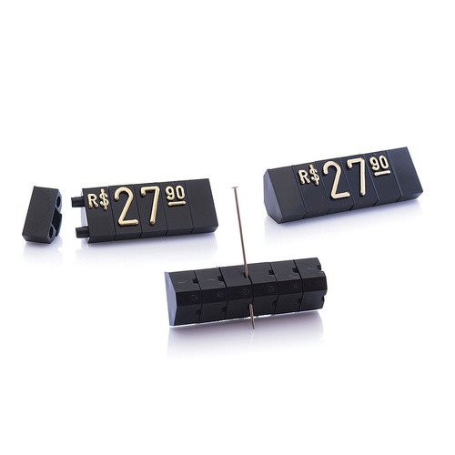 Kit De Preços Para Vitrine 170 Peças - Preto C/ Dourado