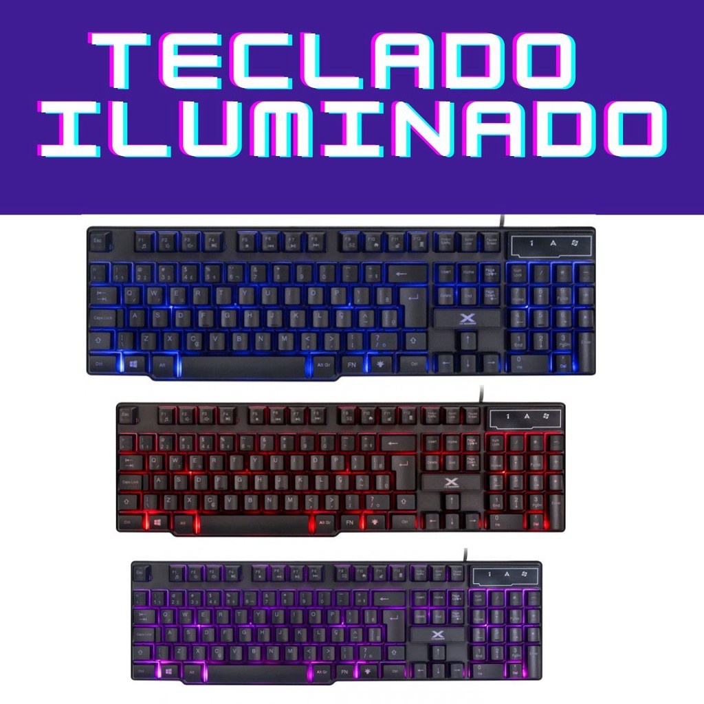 BAJEAL-Teclado Mecânico Espanhol, Interruptor Azul, Teclas 104, Jogo de Moda,  PC Gaming, Acessórios Laptop