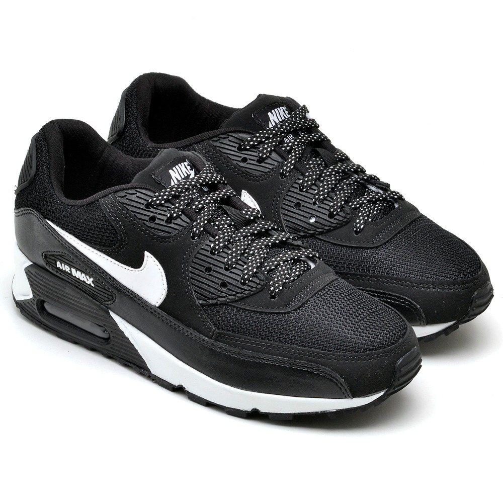 Tênis Nike Air Max 90 – Masculino – Branco e Preto - Vai de Tênis