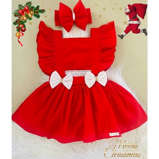 Roupa de best sale natal menina