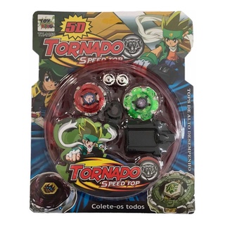 Kit Beyblade Metal 5D Brinquedo 4 Peões Led Toys - Speed Top