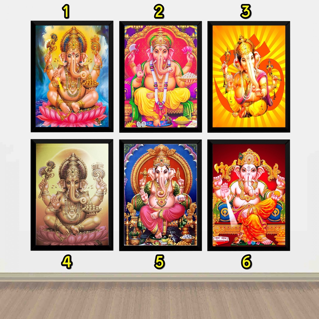 Quadro Decorativo Deus Hindu Lord Ganesha | Shopee Brasil