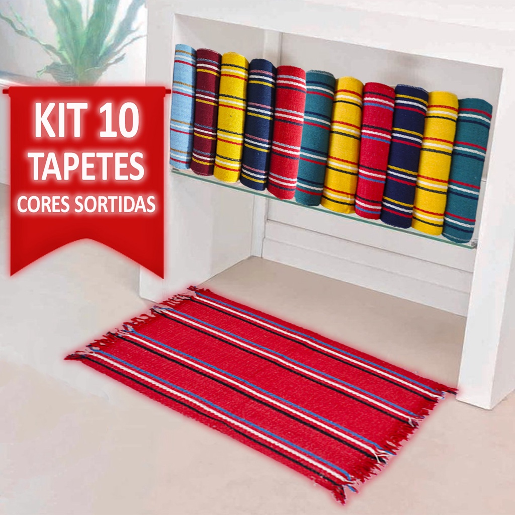 Tapete De Banheiro Kit 10 Toalha De Piso De Banheiro Jogo De Tapete Atoalhado Varias Cores Conjunto Com 10 Unidades