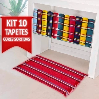 Tapete De Banheiro Kit 10 Toalha De Piso De Banheiro Jogo De Tapete Atoalhado Varias Cores Conjunto Com 10 Unidades