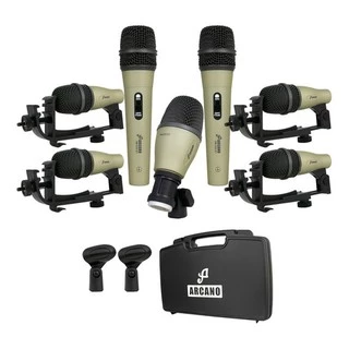 Kit de microfones dinâmicos para bateria Arcano AM-GOLD7