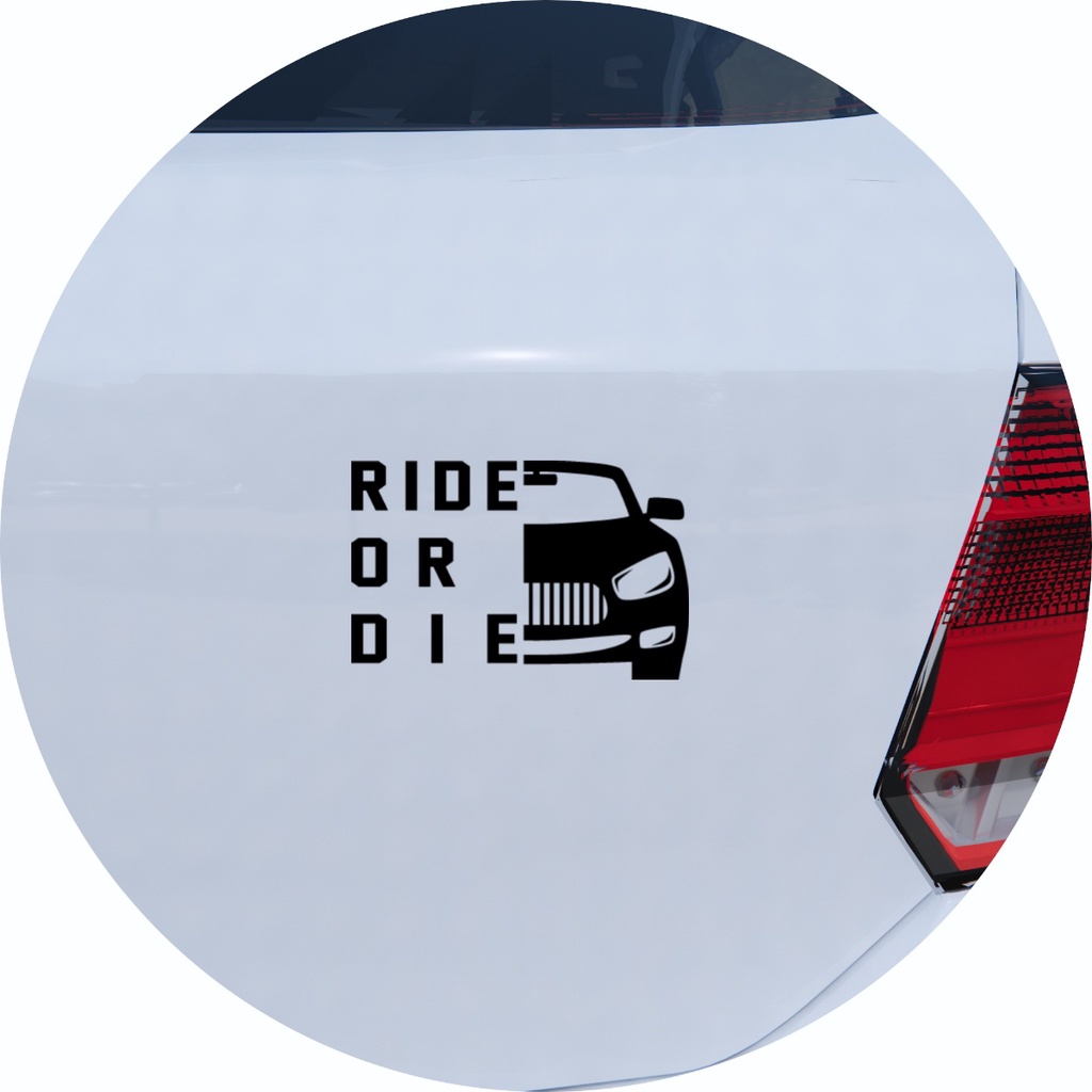 Autocollant Moto « Ride Or Die » En Vinyle - 2 Pièces Rouges, Décor Carrosserie, Facile à Poser Et Enlever - 3