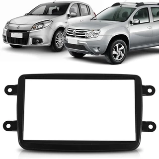 Moldura do Painel 2 Din Duster 2011/2018 Sandero 2015/2018