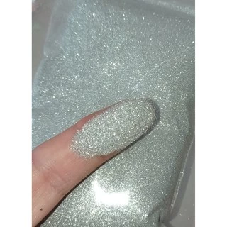 10g Glitter Prata Comum Poliéster 004 Makes, unhas, resinas, balões, etc