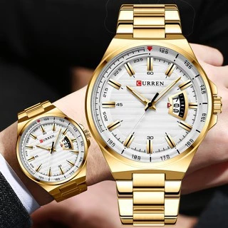 Curren Relógio De Quartzo Masculino Luxuoso À Prova D