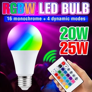 Lâmpada LED E27 220V Economizadora De Energia E14 RGB Inteligente 110V Controle Remoto IR 12W 15W 18W 20W 25W