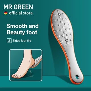 MR.GREEN Pedicure Cuidados Com Os Pés Ferramentas Pé Arquivo Grosa Calo Removedor De Pele Morta Profissional De Aço Inoxidável Lados Dobro Arquivos