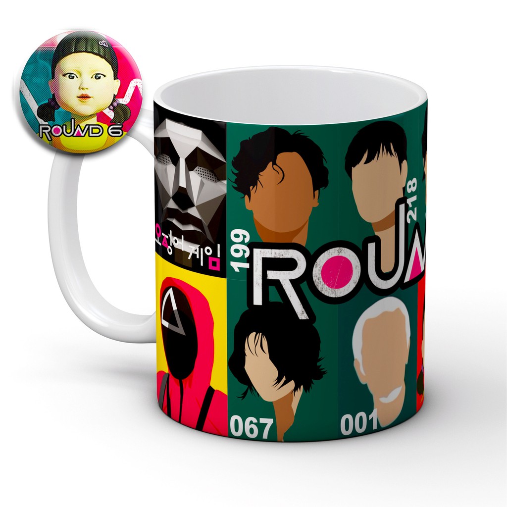 Caneca Série Round 6 Boneca Batatinha Frita 1,2,3 Netflix Personalizada