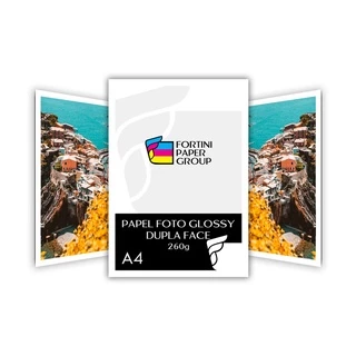 100 folhas Papel Fotográfico 260g Dupla Face Glossy Brilhante A4 Premium A prova d'água