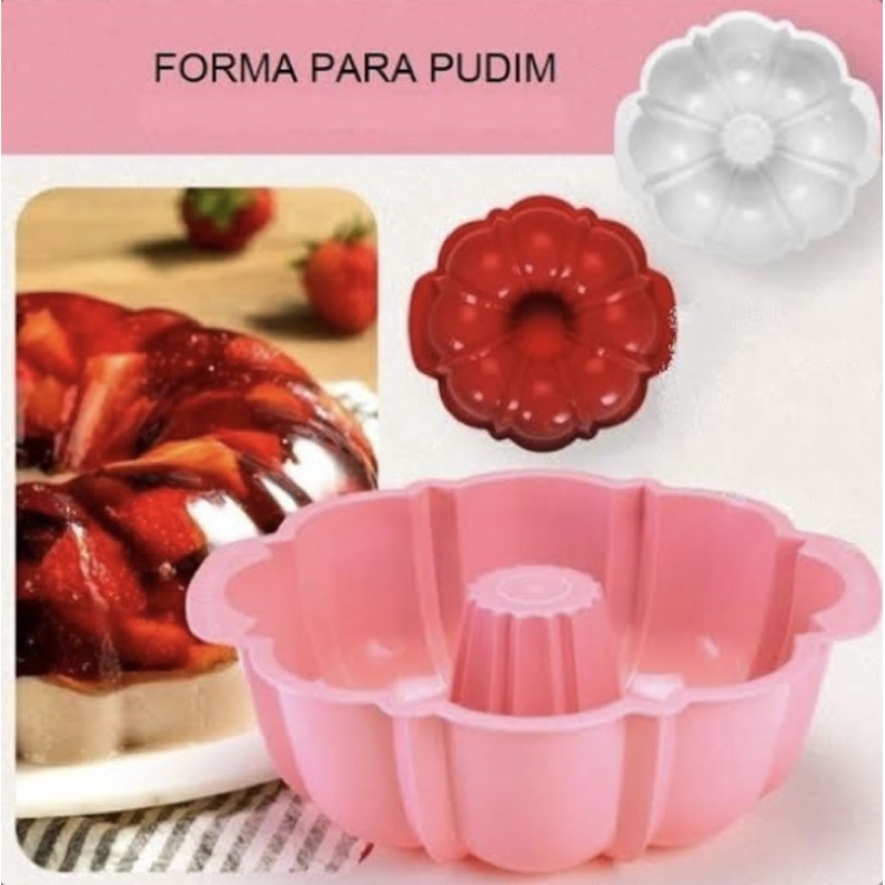 Pudim perfeito em forma de silicone