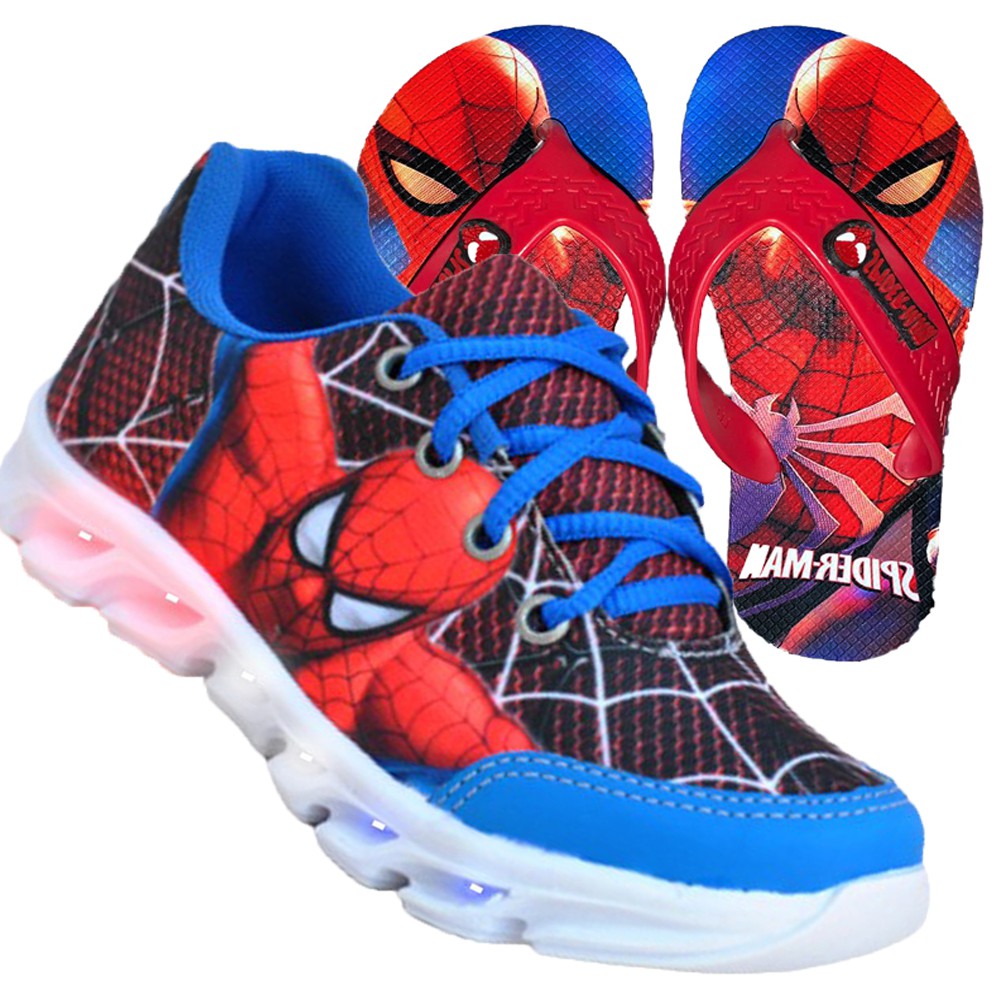 Tenis do homem aranha com sale luzinha