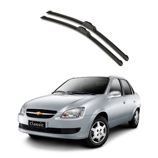 Kit palhetas parabrisa Corsa Sedan Classic 1995 a 2016 dianteira palheta mod original limpador chuva vidro
