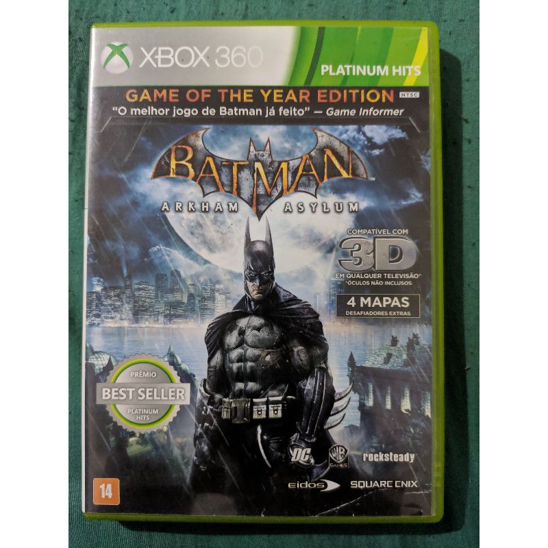 Jogo Batman Arkham Asylum (Game of The Year Edition) - Xbox 360 - Brasil  Games - Console PS5 - Jogos para PS4 - Jogos para Xbox One - Jogos par  Nintendo Switch - Cartões PSN - PC Gamer