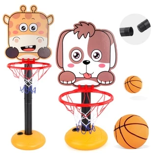 Suporte Ajustável Para Basquetebol Cesto De Basquete Ao Ar Livre Jogo Pais E Filhos Desenho Animado Animal Kit Crianças Esportes