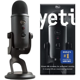 Microfone Blue Yeti condensador multi-padrão blackout (novo)